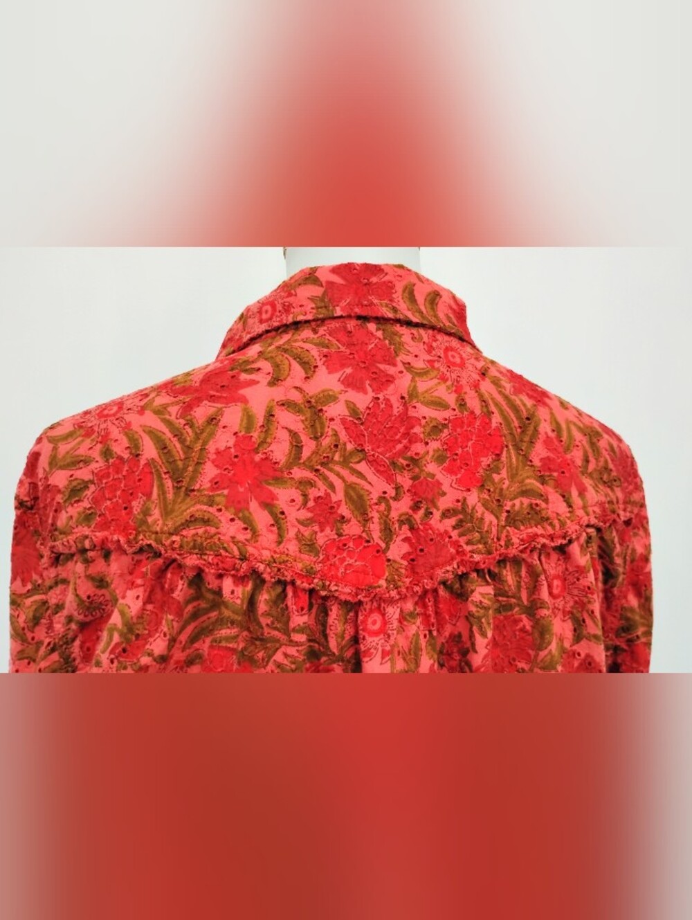 SUNDANCE EYELET LACE BLOUSE - Picture 5 of 9